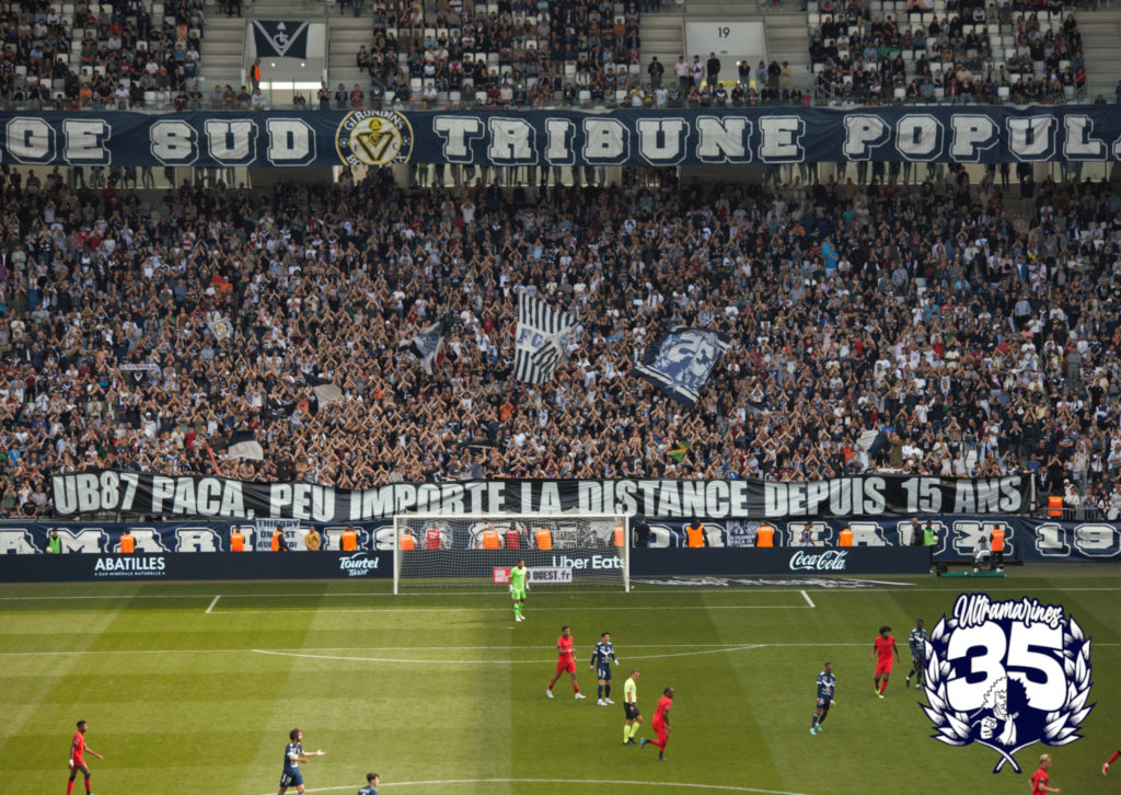 Autocollants (stickers) Ultramarines Bordeaux 1987 - Ultras Girondins FCGB UB87 - Fabriqués En France